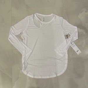 ALO Yoga Ribbed Peak Long Sleeve size L NTW